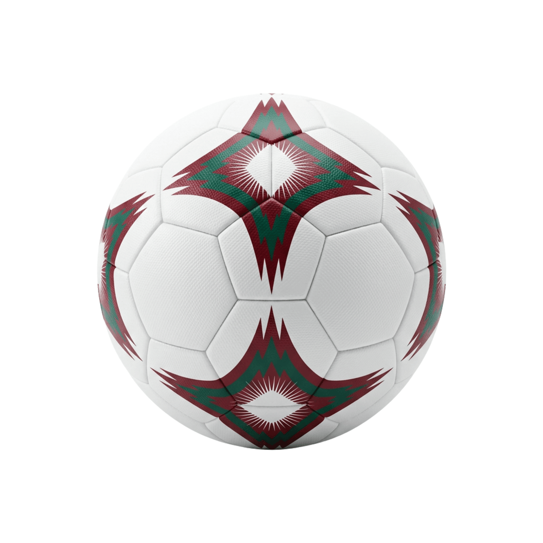 Icon Sports Portugal No. 7 Soccer Ball, White/Maroon/Green, Official Licensed