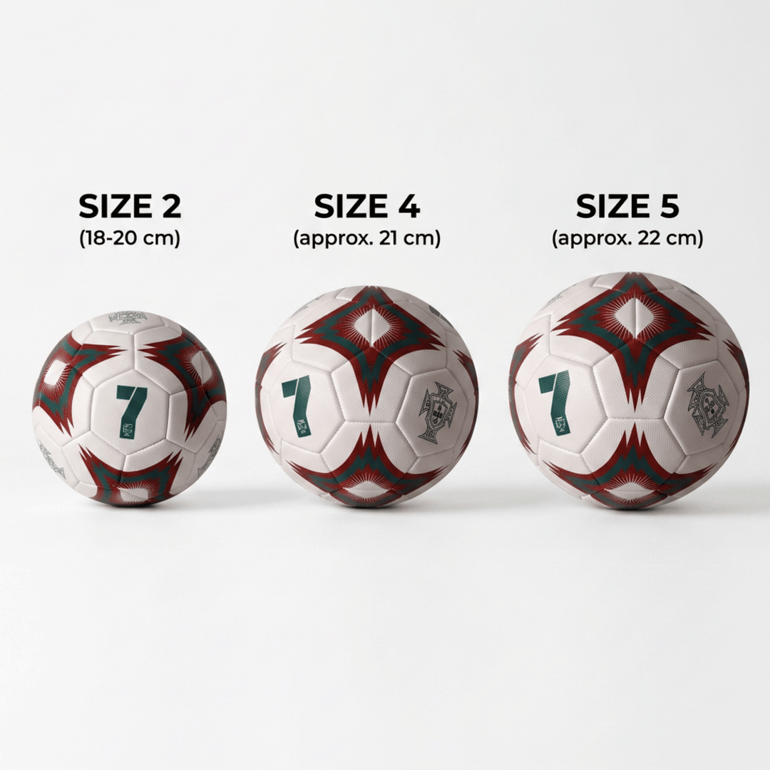 Icon Sports Portugal No. 7 Soccer Ball, White/Maroon/Green, Official Licensed