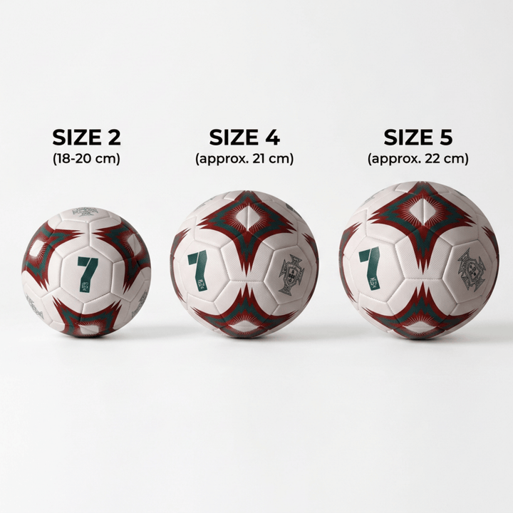 Icon Sports Portugal No. 7 Soccer Ball, White/Maroon/Green, Official Licensed