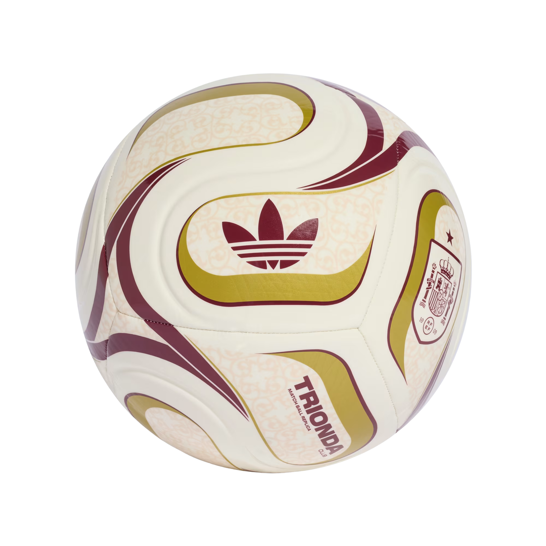 Adidas Trionda Spain Away Club Soccer Ball Size 5 White Gold Burgundy