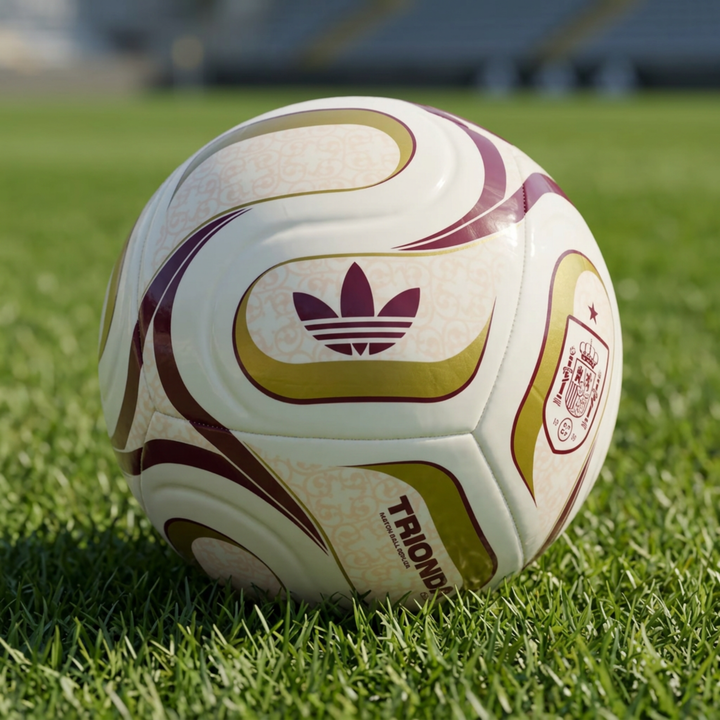 Adidas Trionda Spain Away Club Soccer Ball Size 5 White Gold Burgundy