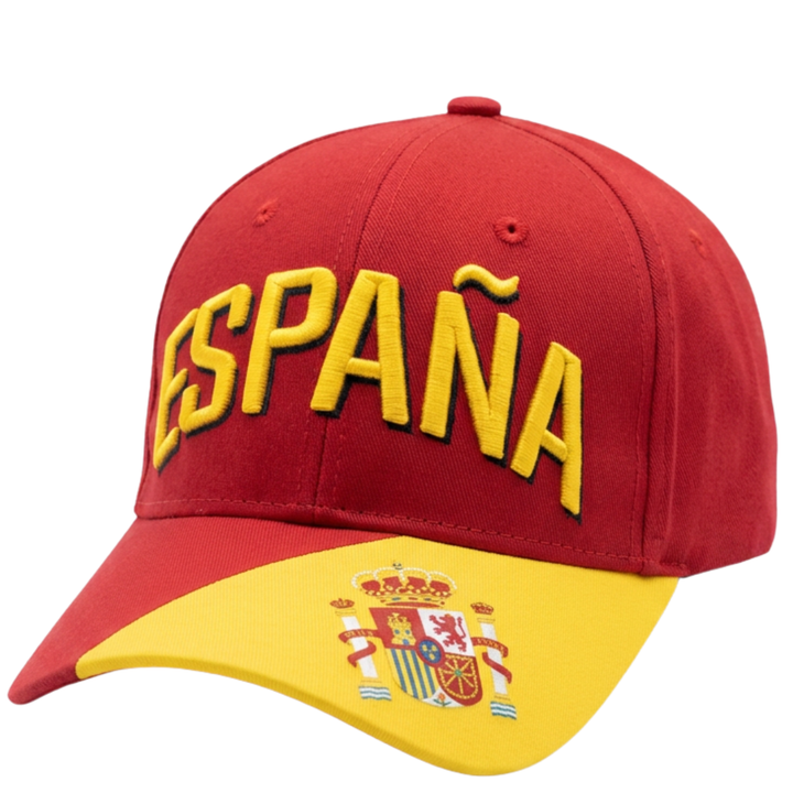 Icon Sports Espana Spain National Flag Adjustable Baseball Hat Adult Red OSFM