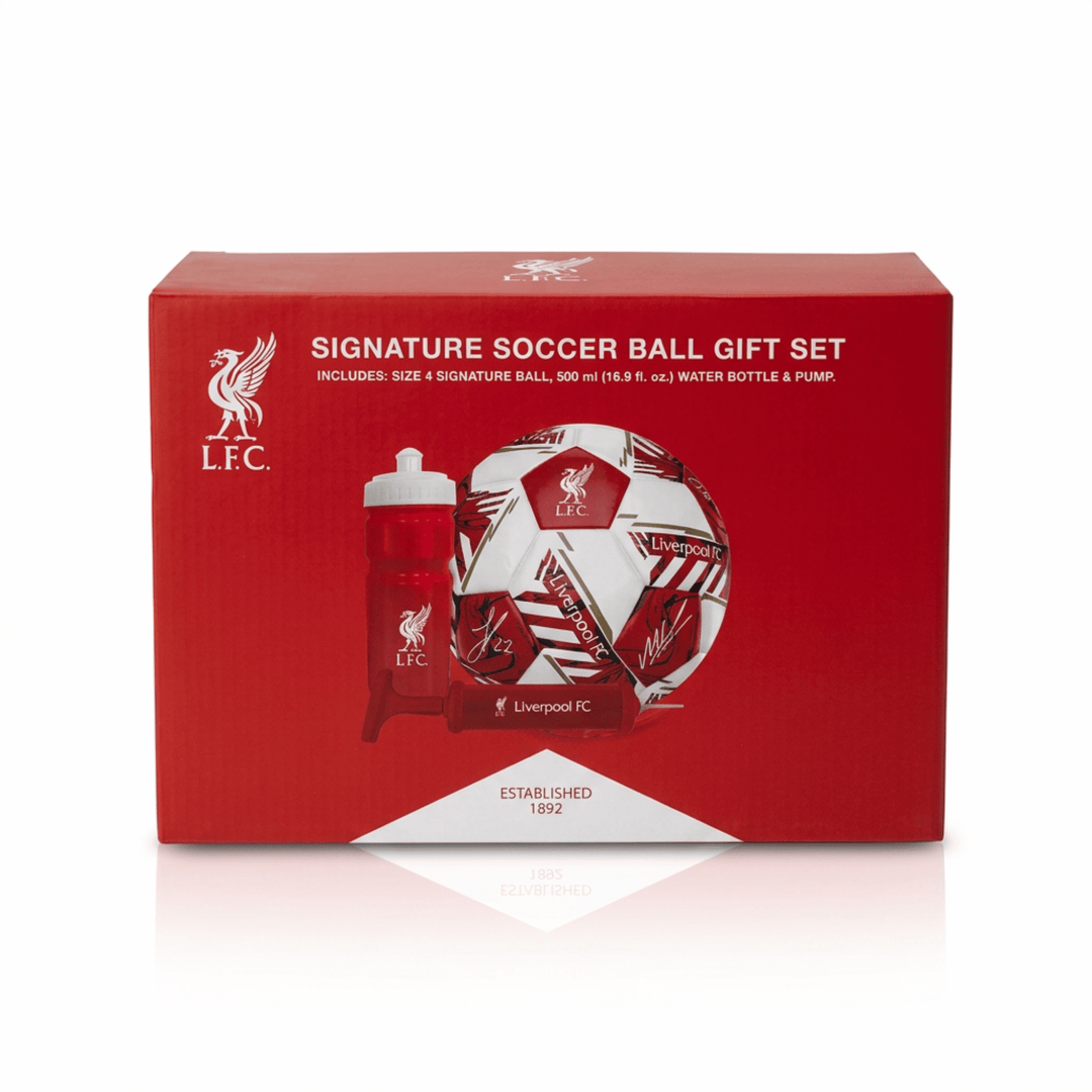 Hy-Pro Liverpool FC Soccer Gift Set Size 4 Ball Water Bottle Pump Football