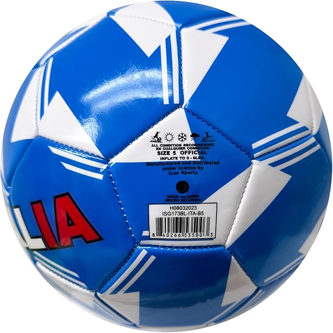 Official Italy National Team Crest Soccer Ball (Size 5) image 5