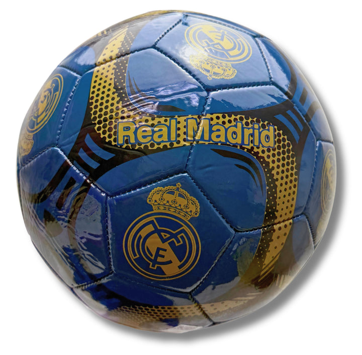 Official Real Madrid Crest Soccer Ball (Size 5) - Blue &amp; Gold Edition image 0