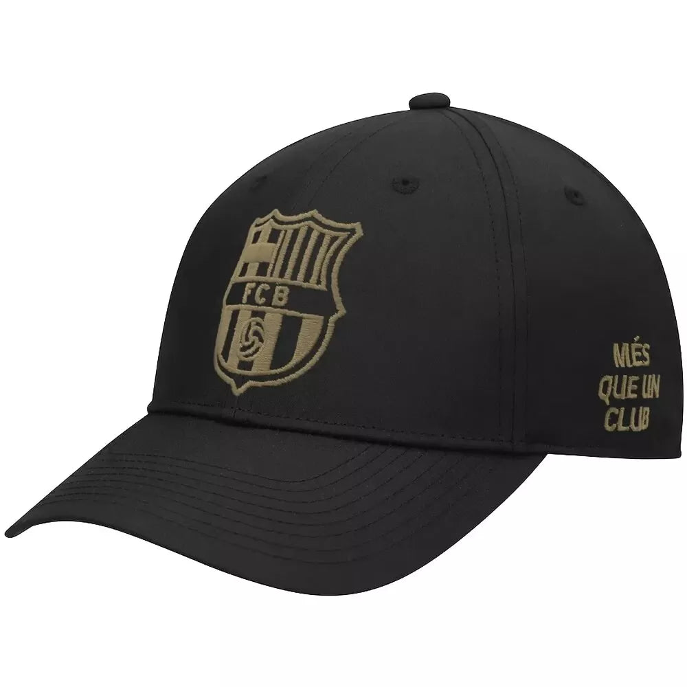Official Licensed FC Barcelona Adjustable Crest Hat by Icon Sports - Black image 0