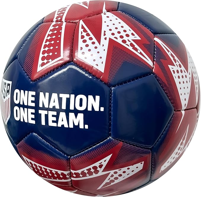 Official US Soccer "One Nation. One Team." Blue Soccer Ball (Size 5) image 1