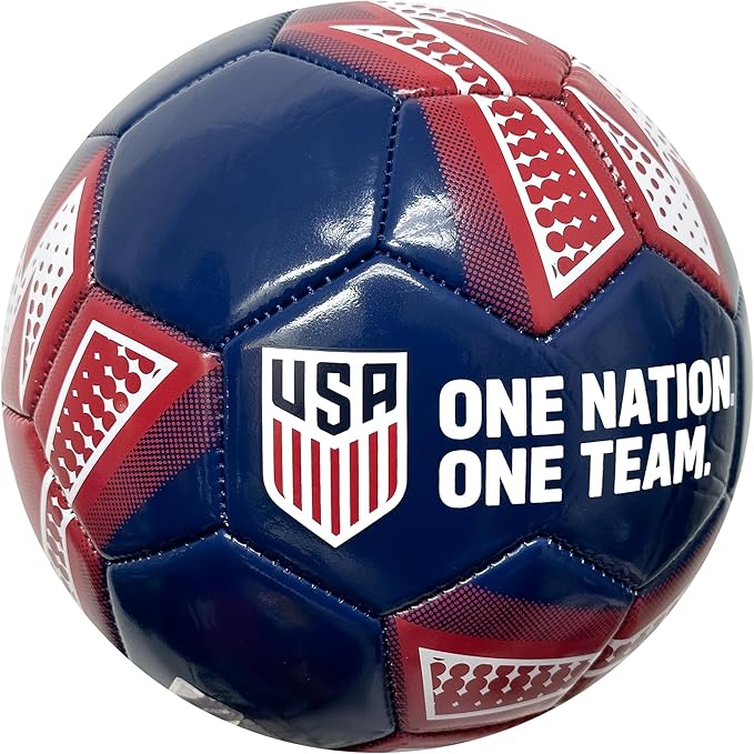 Official US Soccer "One Nation. One Team." Blue Soccer Ball (Size 5) image 2