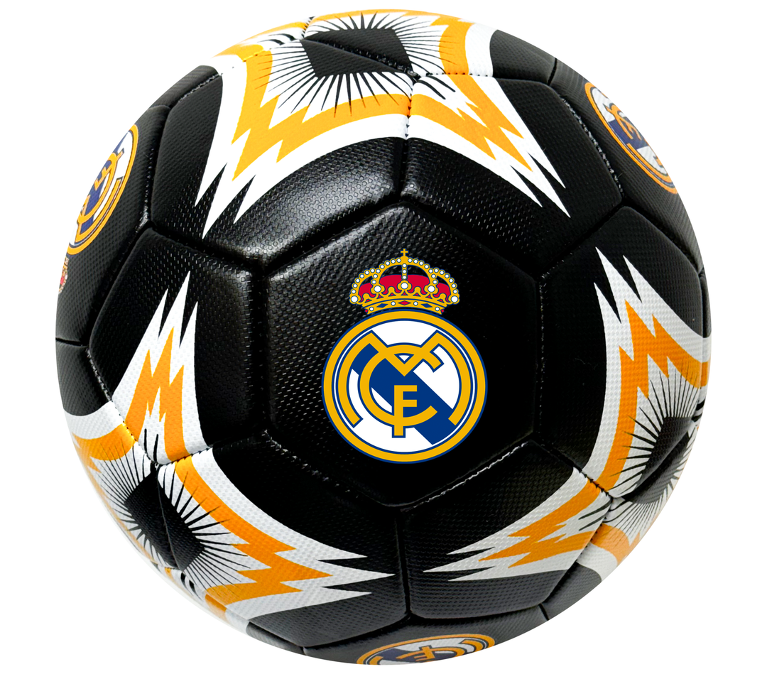 Official Real Madrid Crest Soccer Ball - Black/Gold image 0