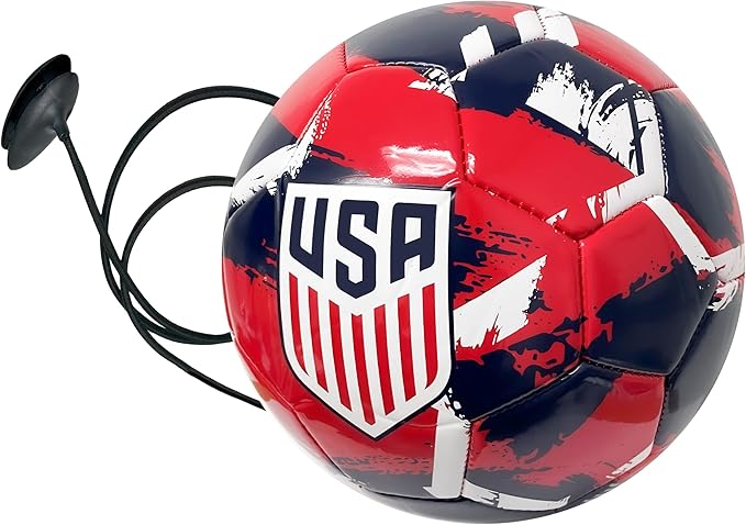 Official US Soccer Training Ball (Size 4) with Retractable Cord image 1