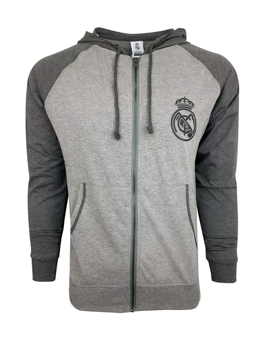 Official Real Madrid Icon Sports Lightweight Hooded Sweatshirt - Charcoal image 0