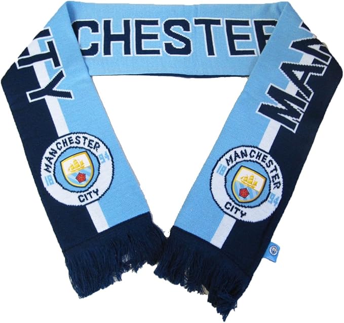 Manchester City FC Crest Bar Scarf - Official Fanwear image 0