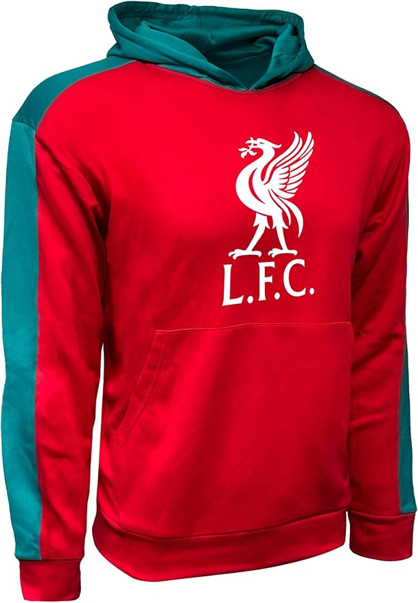 Official LFC Icon Sports Hooded Sweatshirt - Red &amp; Teal image 2