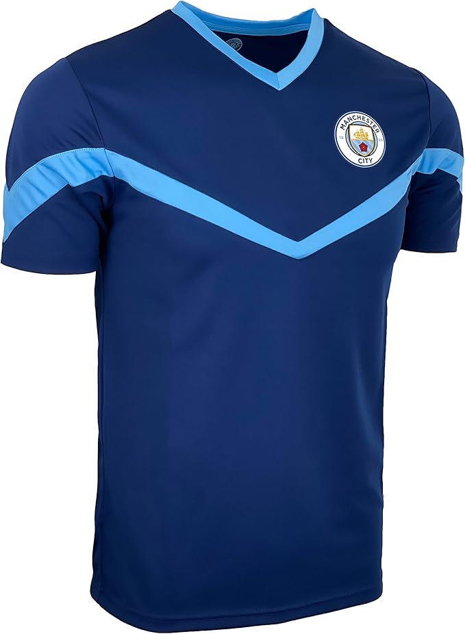 Official Manchester City Navy Crest Jersey - Icon Sports image 1