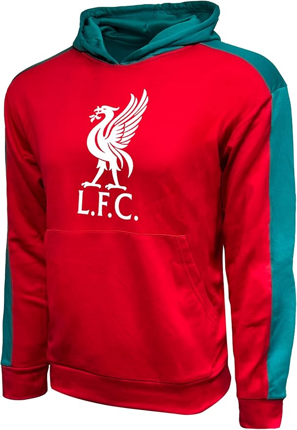 Official LFC Icon Sports Hooded Sweatshirt - Red &amp; Teal image 1