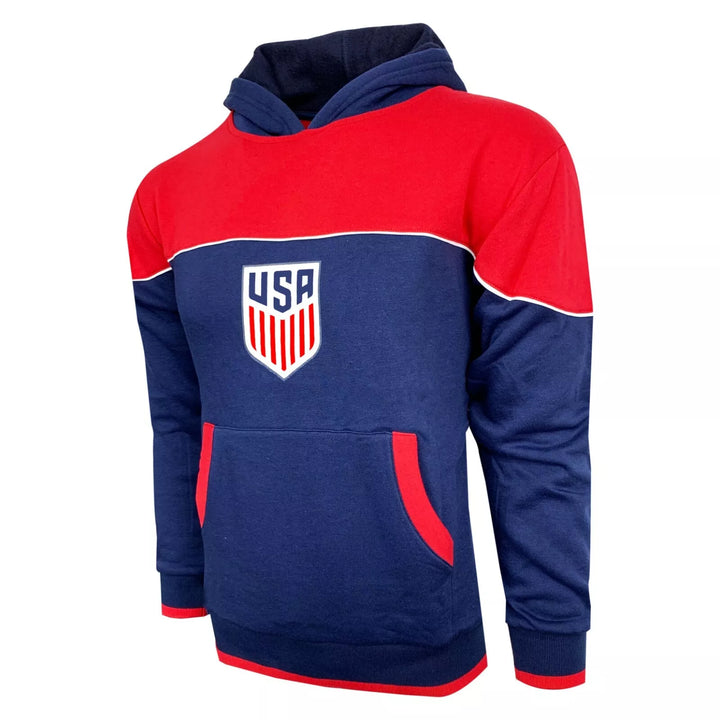 Official USMNT/USWNT Icon Sports Hooded Sweatshirt - Color Block image 1