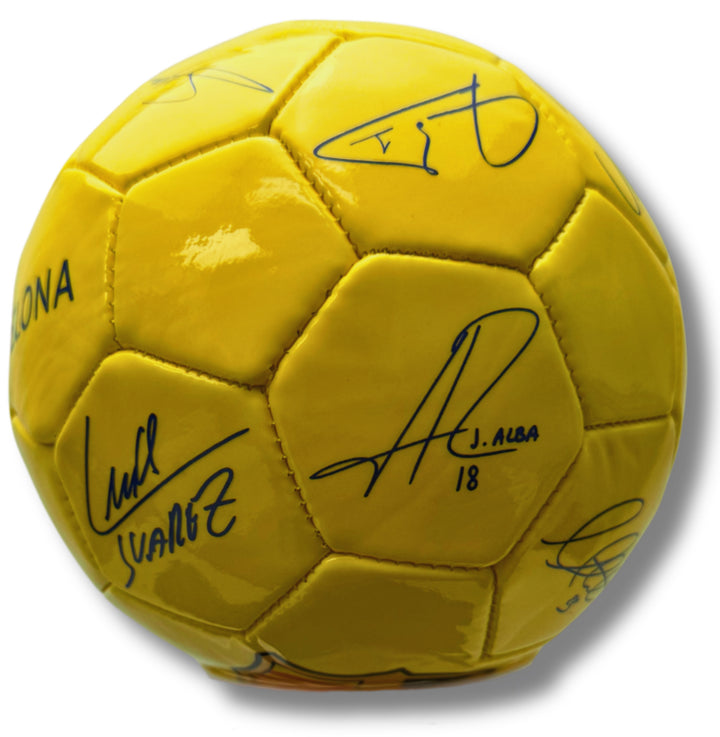 Official FC Barcelona Signature Mini Soccer Ball (Size 2) - Messi &amp; Teammates image 2
