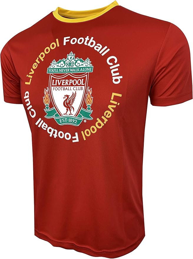 Official Liverpool FC Youth Red Poly Tee - Icon Sports image 1