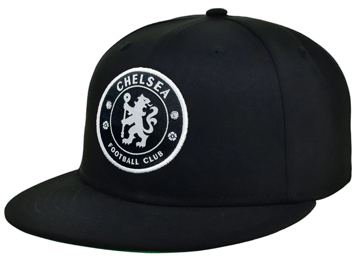 Official Chelsea FC Black Flat Brim Snapback Hat - Icon Sports image 0