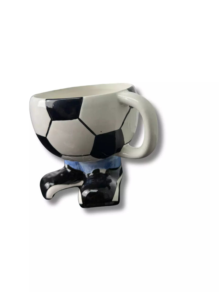 Fun Football Fan Mug - 3D Soccer Ball with Leg Design image 1