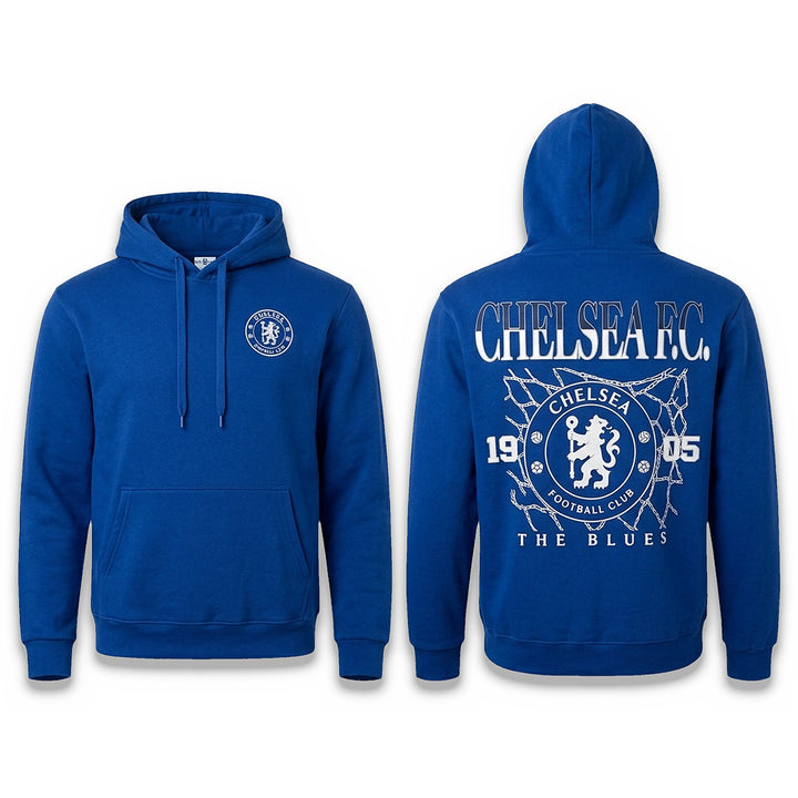 Chelsea FC Hoodie – Small Chest Crest, Big Back Graphic (Youth &amp; Adult)