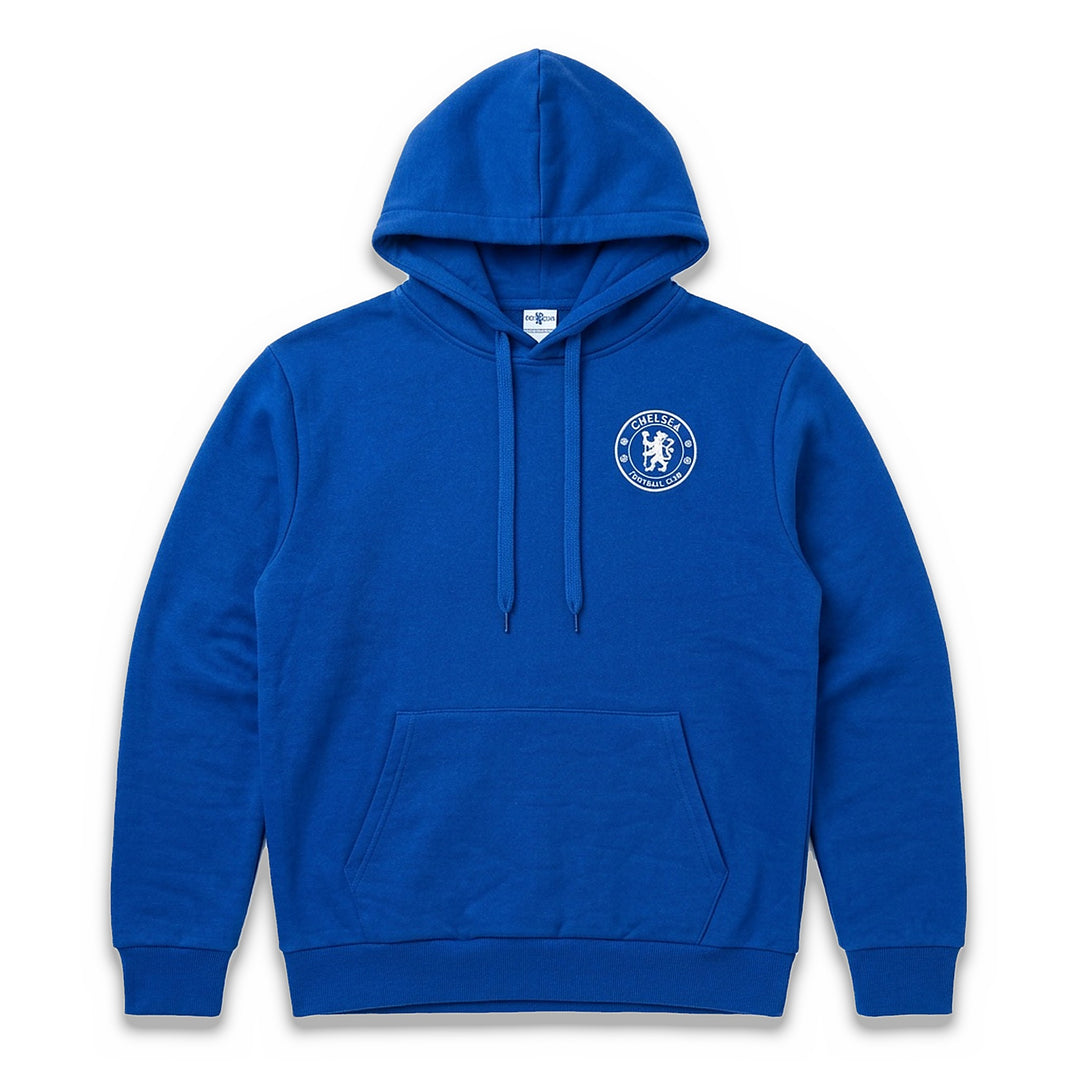 Chelsea FC Hoodie – Small Chest Crest, Big Back Graphic (Youth &amp; Adult)