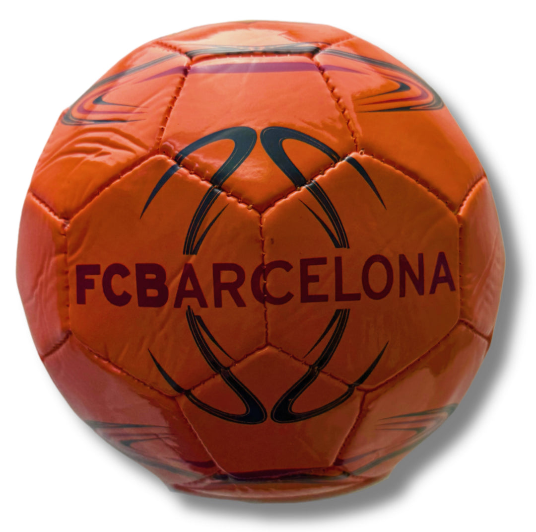Official FC Barcelona Crest Mini Soccer Ball (Size 2) - Orange Edition image 1