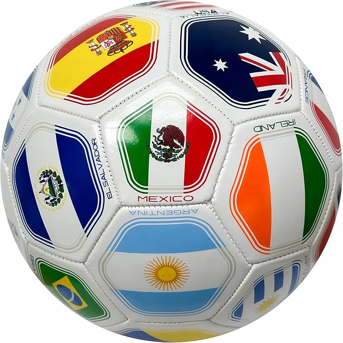 Official World Flags Soccer Ball (Size 3) - Featuring 12 National Teams image 1