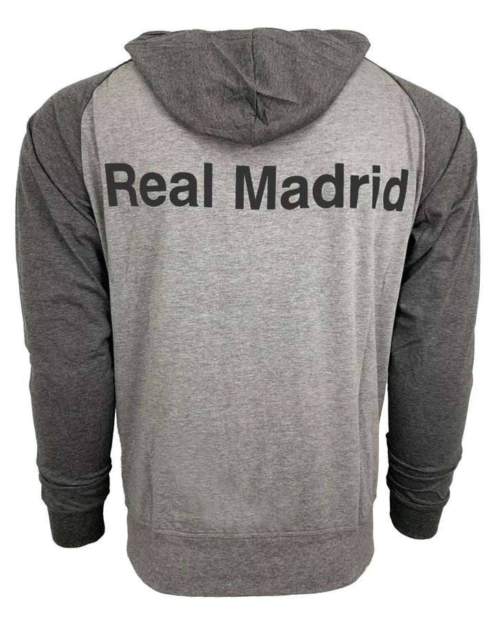 Official Real Madrid Icon Sports Lightweight Hooded Sweatshirt - Charcoal image 4