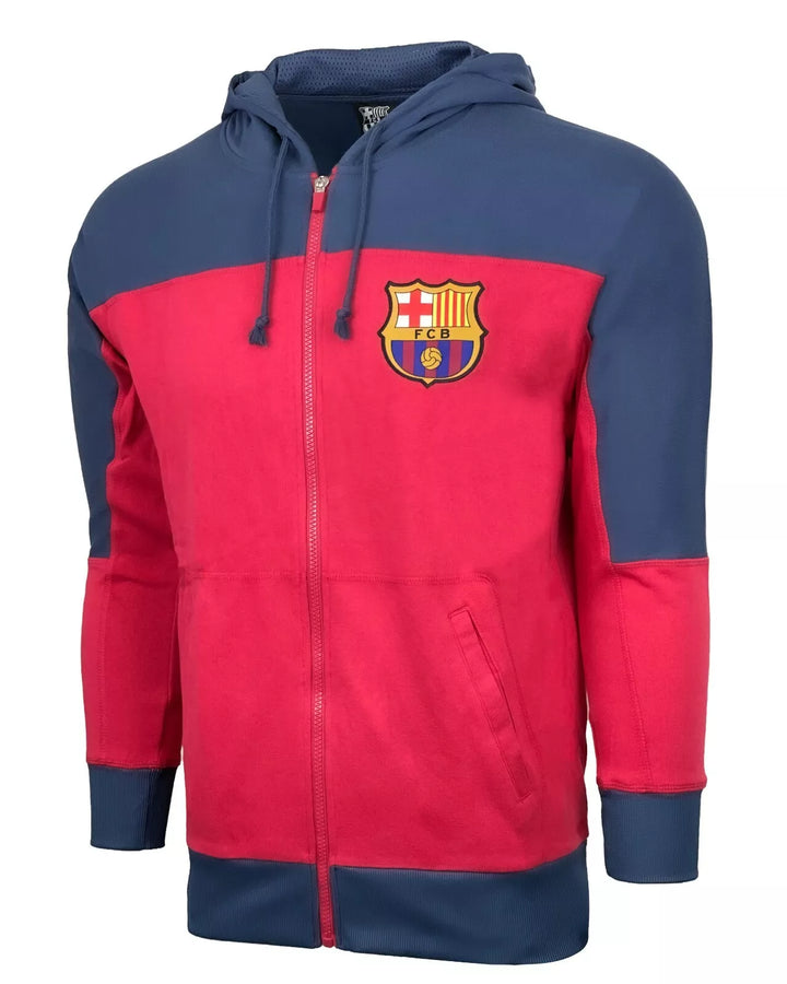 Official Barça Icon Sports Full Zip Hooded Sweatshirt - Blue &amp; Red image 2