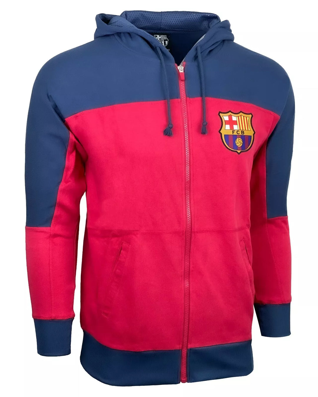 Official Barça Icon Sports Full Zip Hooded Sweatshirt - Blue &amp; Red image 1