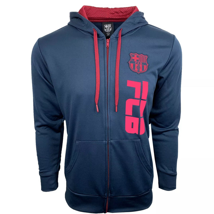 Official Barça HKY Sportswear Full Zip Hooded Sweatshirt - Crest &amp; Vertical Logo image 0