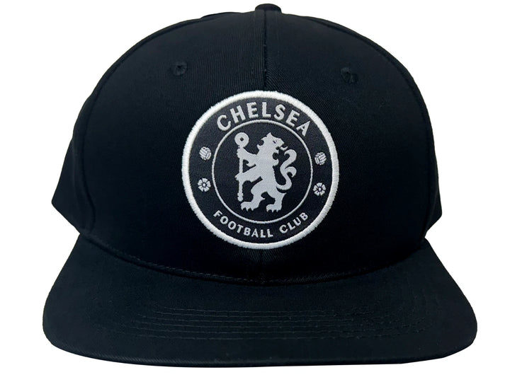 Official Chelsea FC Black Flat Brim Snapback Hat - Icon Sports image 1