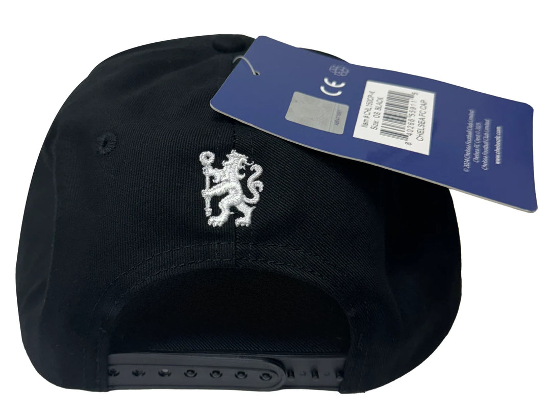Official Chelsea FC Black Flat Brim Snapback Hat - Icon Sports image 3