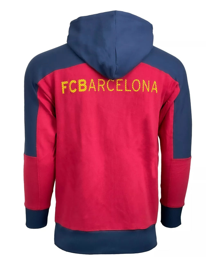Official Barça Icon Sports Full Zip Hooded Sweatshirt - Blue &amp; Red image 3