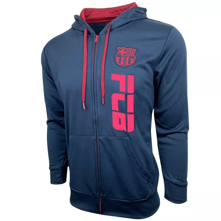 Official Barça HKY Sportswear Full Zip Hooded Sweatshirt - Crest &amp; Vertical Logo image 1