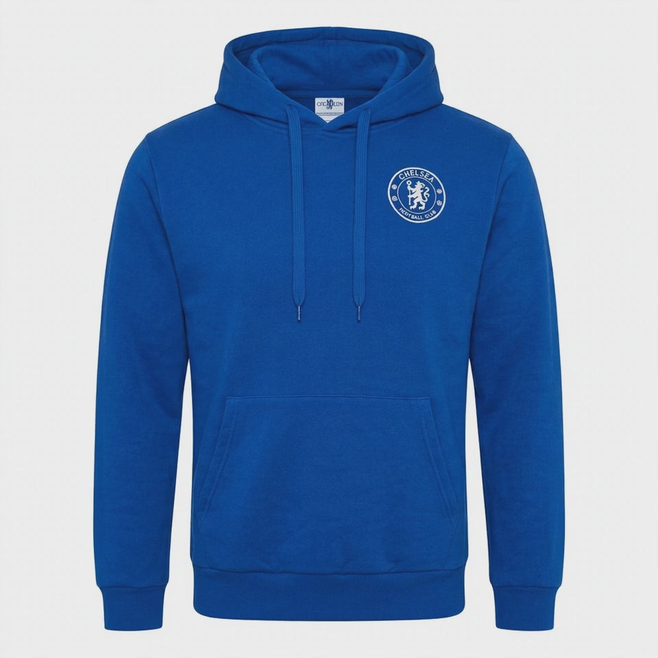 Chelsea FC Hoodie – Small Chest Crest, Big Back Graphic (Youth &amp; Adult)