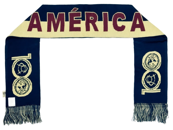 Icon Sports Club America 100 Year Anniversary Soccer Scarf | Navy Maroon Yellow
