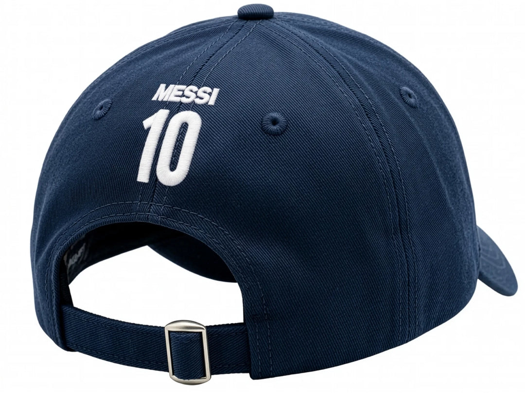 Icon Sports Argentina AFA Lionel Messi 10 Adjustable Cotton Hat | Navy World Cup Cap