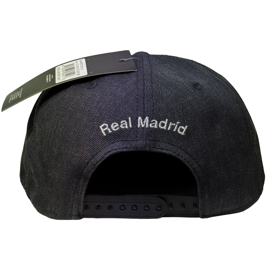 Official Real Madrid Snapback Hat | Gray on Gray Flat Brim La Liga Headwear