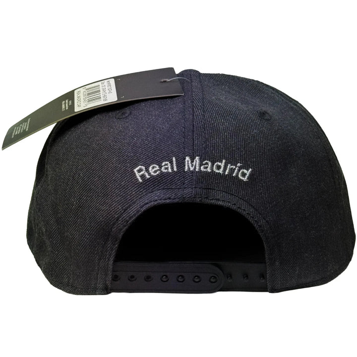Official Real Madrid Snapback Hat | Gray on Gray Flat Brim La Liga Headwear