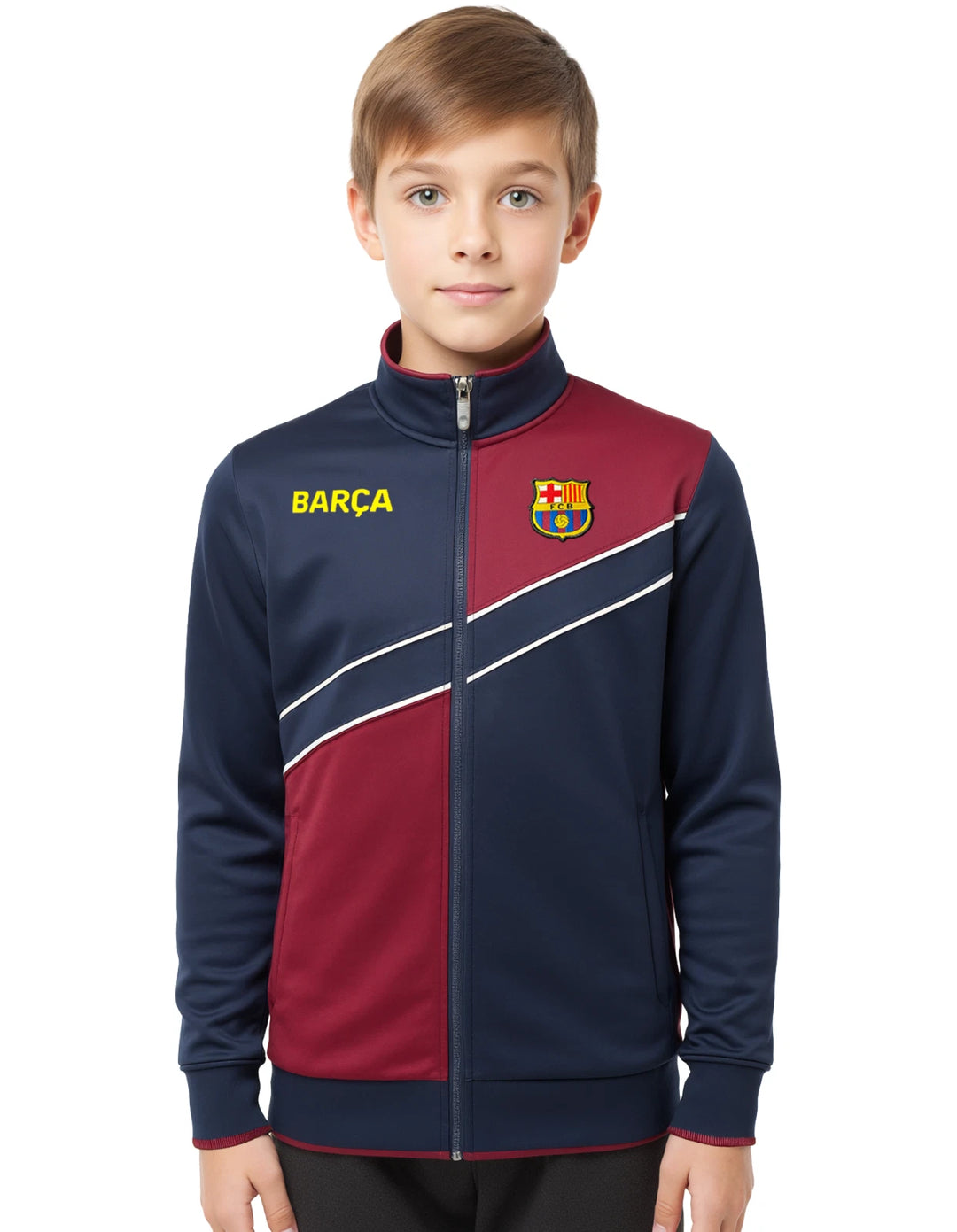 Official FC Barcelona Track Jacket | Blue &amp; Red Barça Full-Zip La Liga Apparel