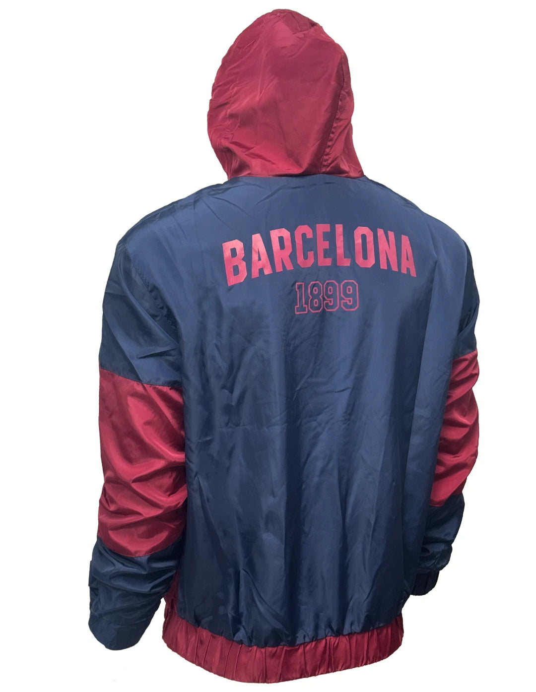 Icon Sports FC Barcelona Official Rain Jacket | Blue &amp; Maroon La Liga Windbreaker