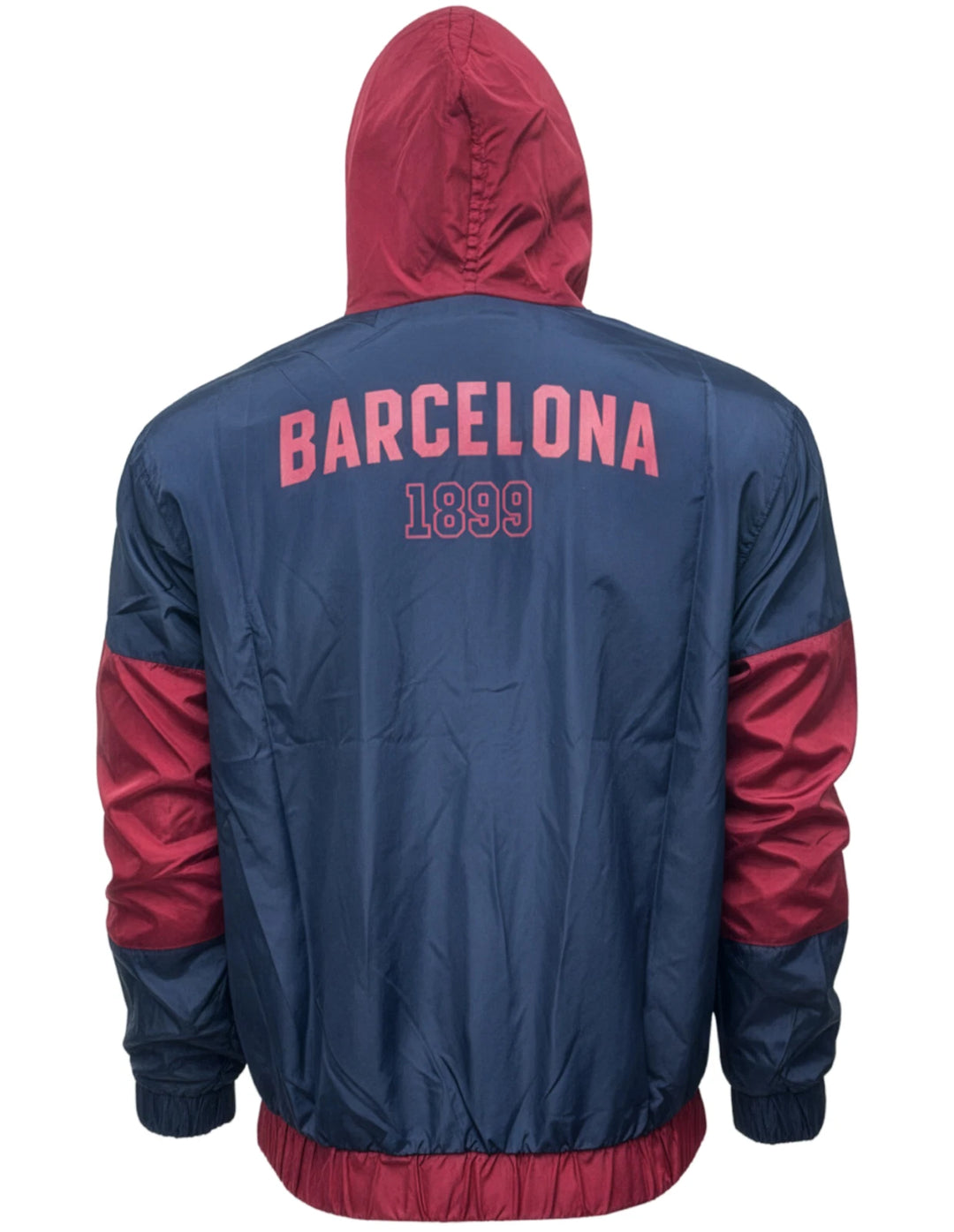 Icon Sports FC Barcelona Official Rain Jacket | Blue &amp; Maroon La Liga Windbreaker