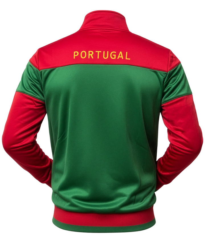 J4K Portugal Track Jacket | Red &amp; Green Fan Country Flag Full-Zip | Youth S-XL
