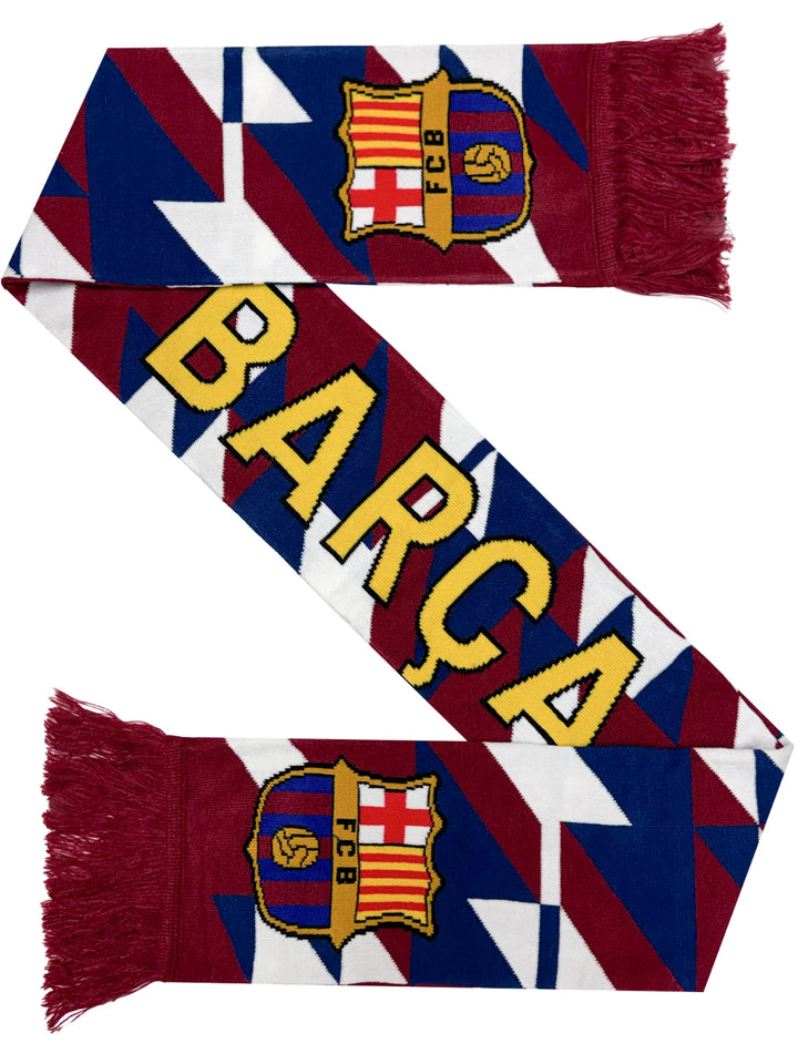 Icon Sports FC Barcelona Official Scarf | Maroon &amp; Blue Barça Knit 60" Fringe