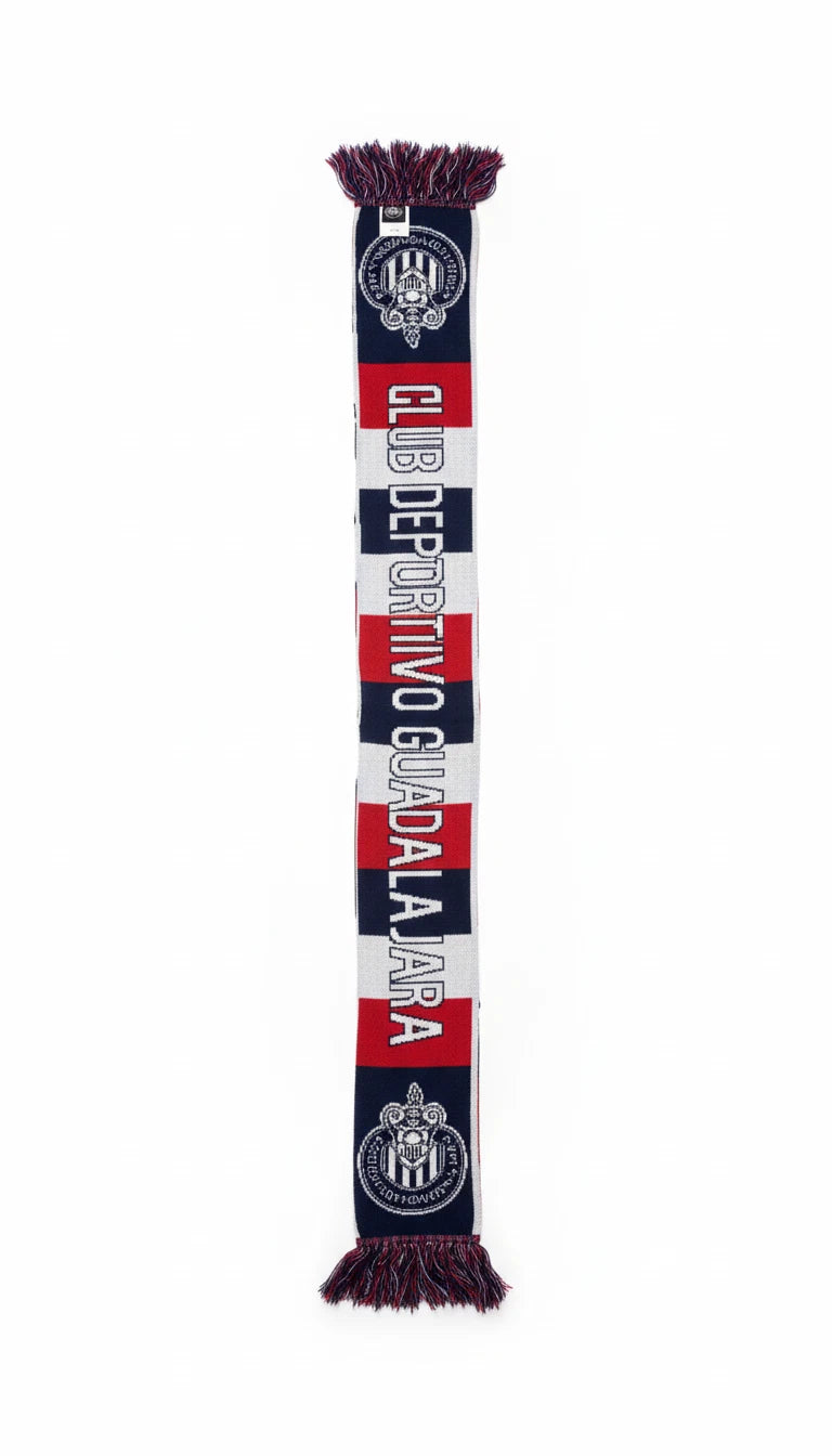 Icon Sports Chivas de Guadalajara Official Scarf | Red &amp; White Liga MX Knit