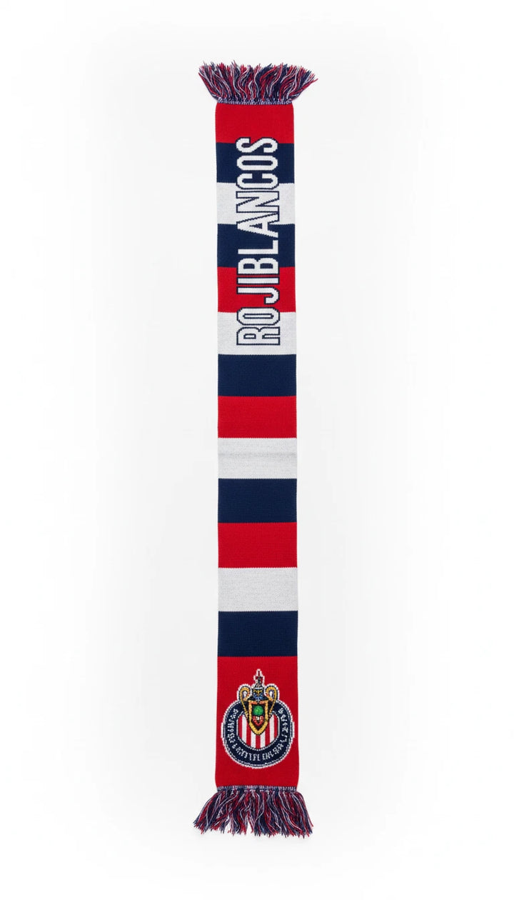 Icon Sports Chivas de Guadalajara Official Scarf | Red &amp; White Liga MX Knit