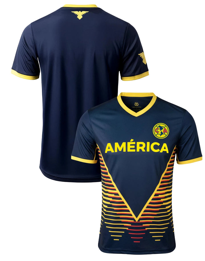 Icon Sports Club America Official Soccer Jersey | Navy &amp; Gold Liga MX Fan Shirt