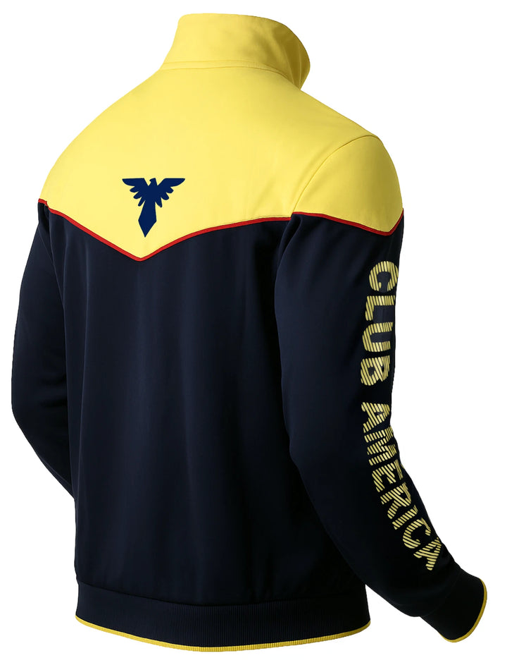Icon Sports Club America Official Track Jacket | Navy &amp; Yellow Liga MX Full-Zip